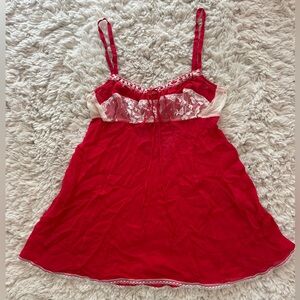 Victoria’s Secret red and white negligee/lingerie. Medium